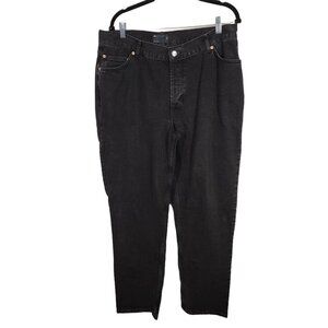 ASOS DESIGN mid rise 90s straight leg jeans in‎ black Size 36x34